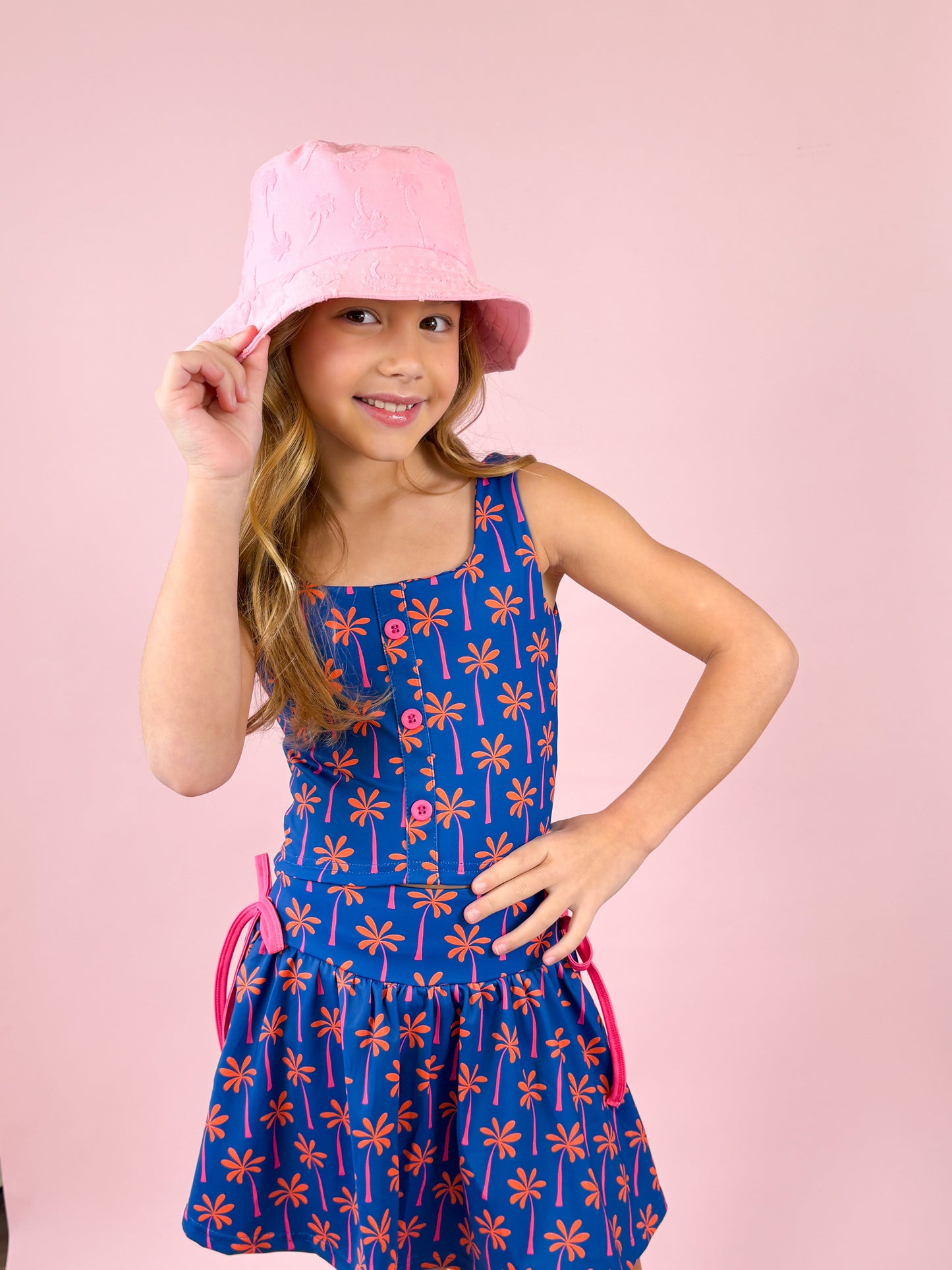 PALM TREE ATHLETIC TWO-PIECE TANK AND SKORT SET