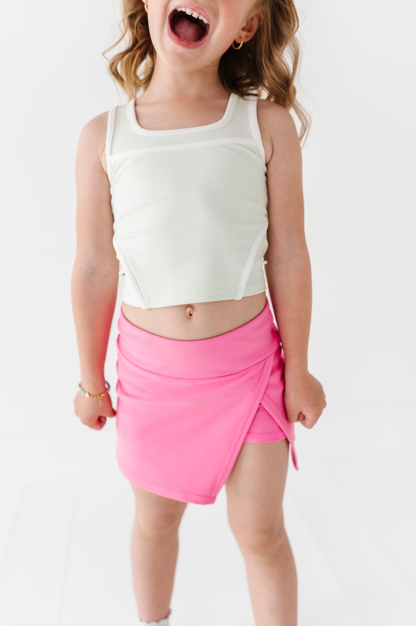 BERRY PINK SIDE SLIT SKORT