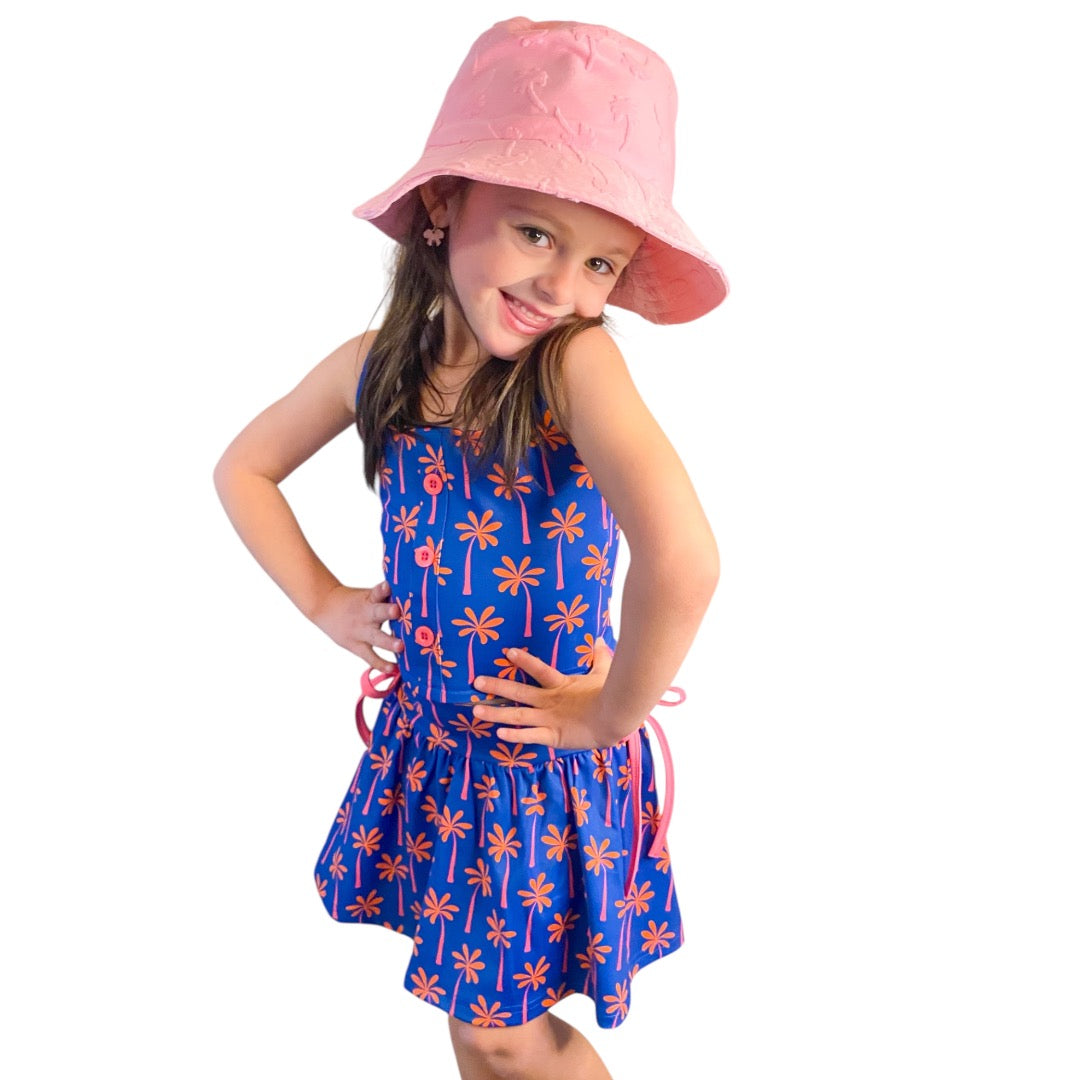 PALM TREE ATHLETIC TWO-PIECE TANK AND SKORT SET