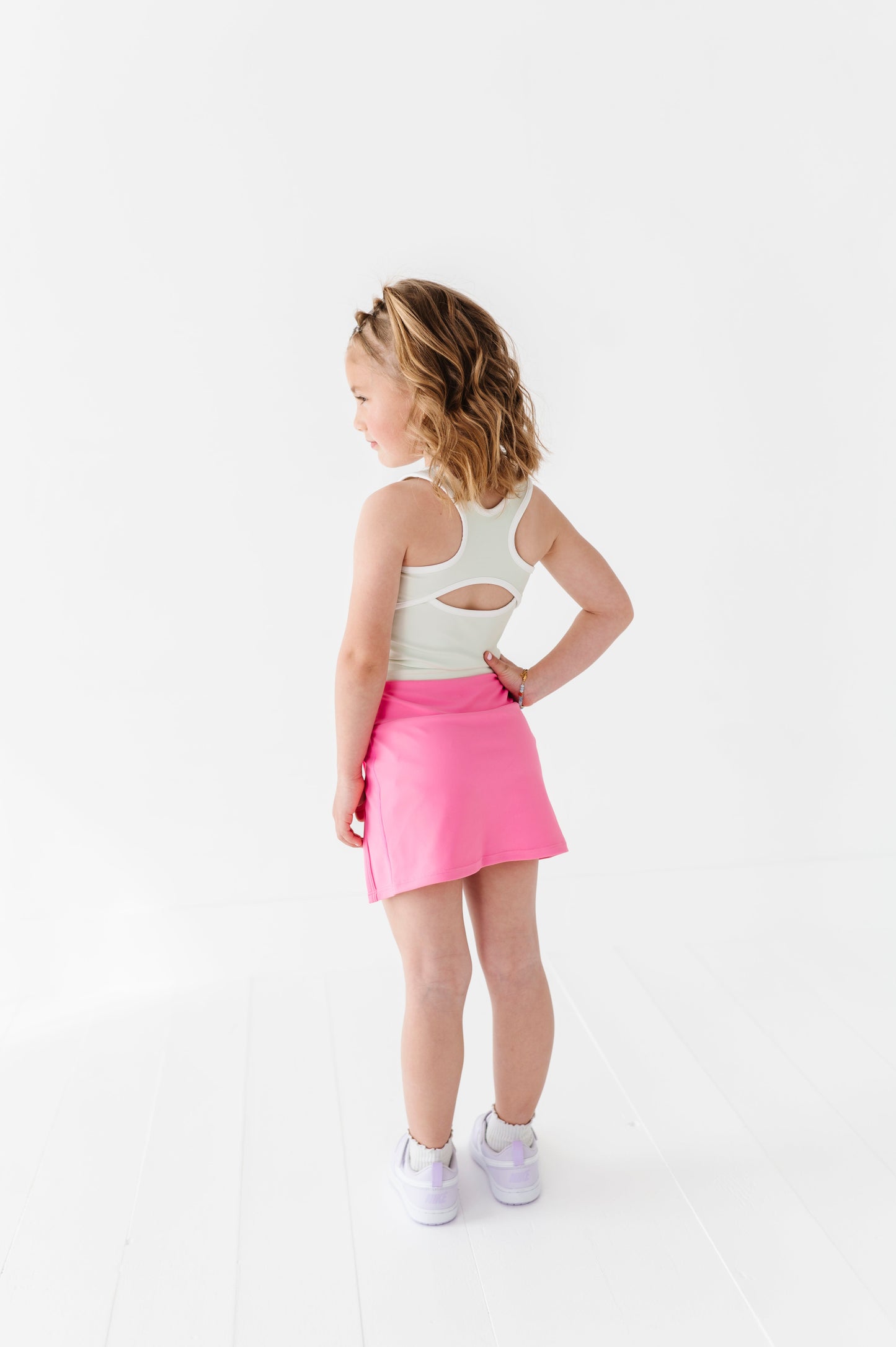BERRY PINK SIDE SLIT SKORT
