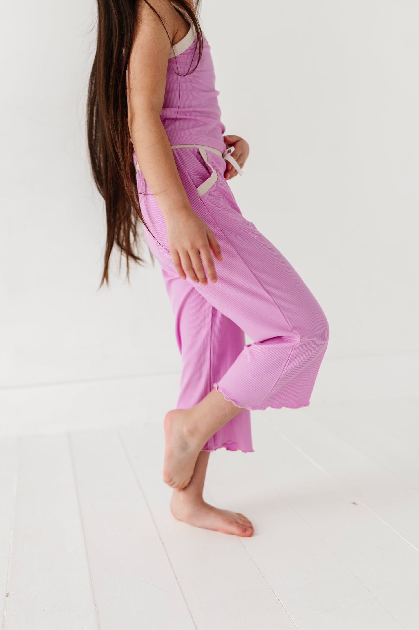 LAVENDER | TANK + WIDE LEG PANT RIB SET