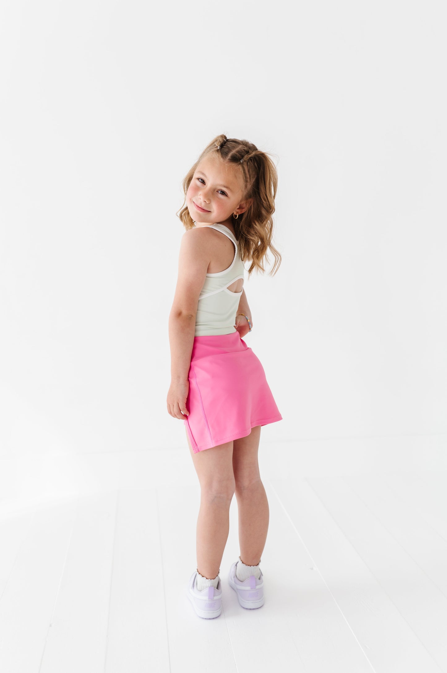 BERRY PINK SIDE SLIT SKORT