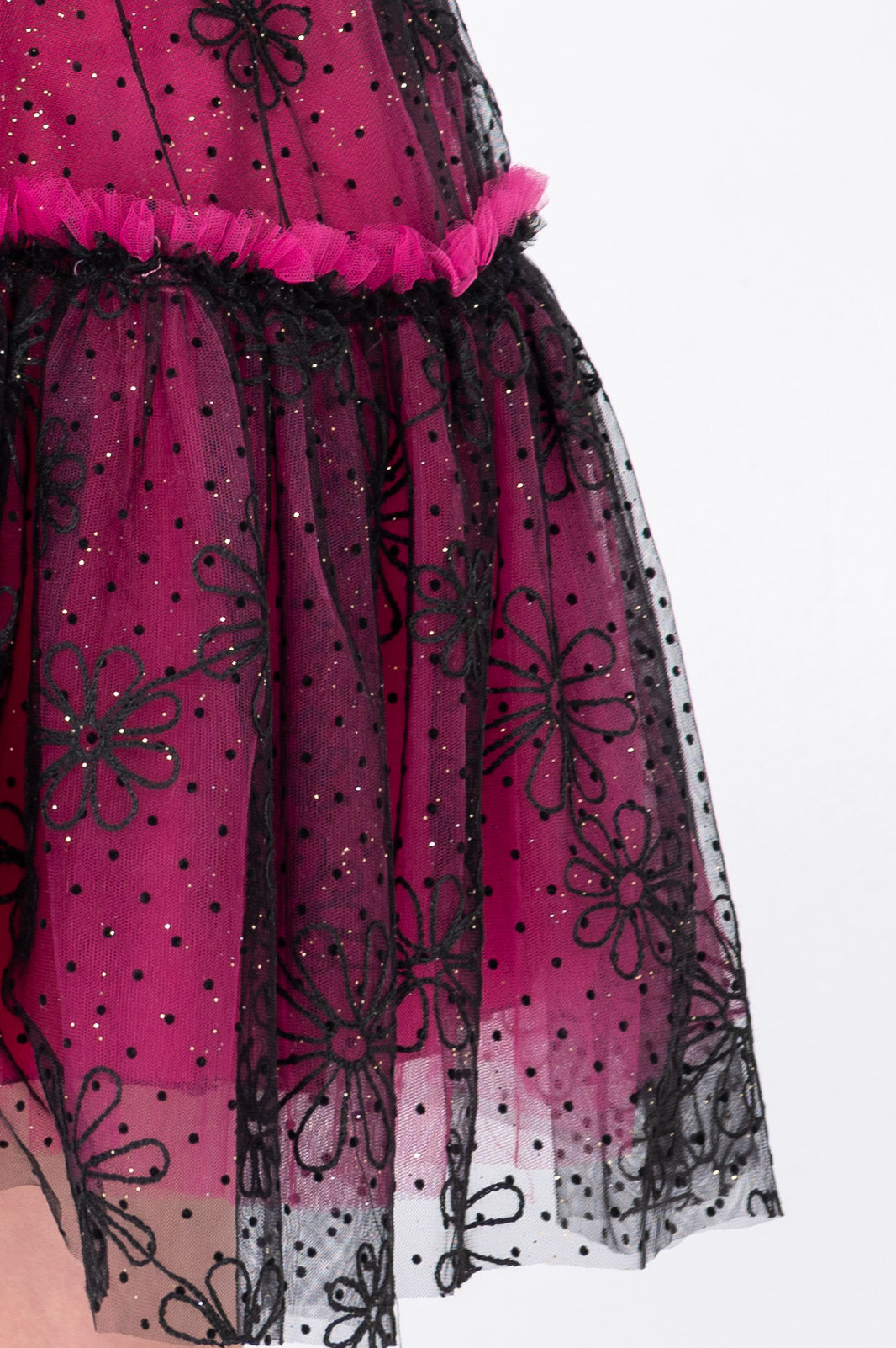 EMIKY HOT PINK EMBELLISHED DRESS