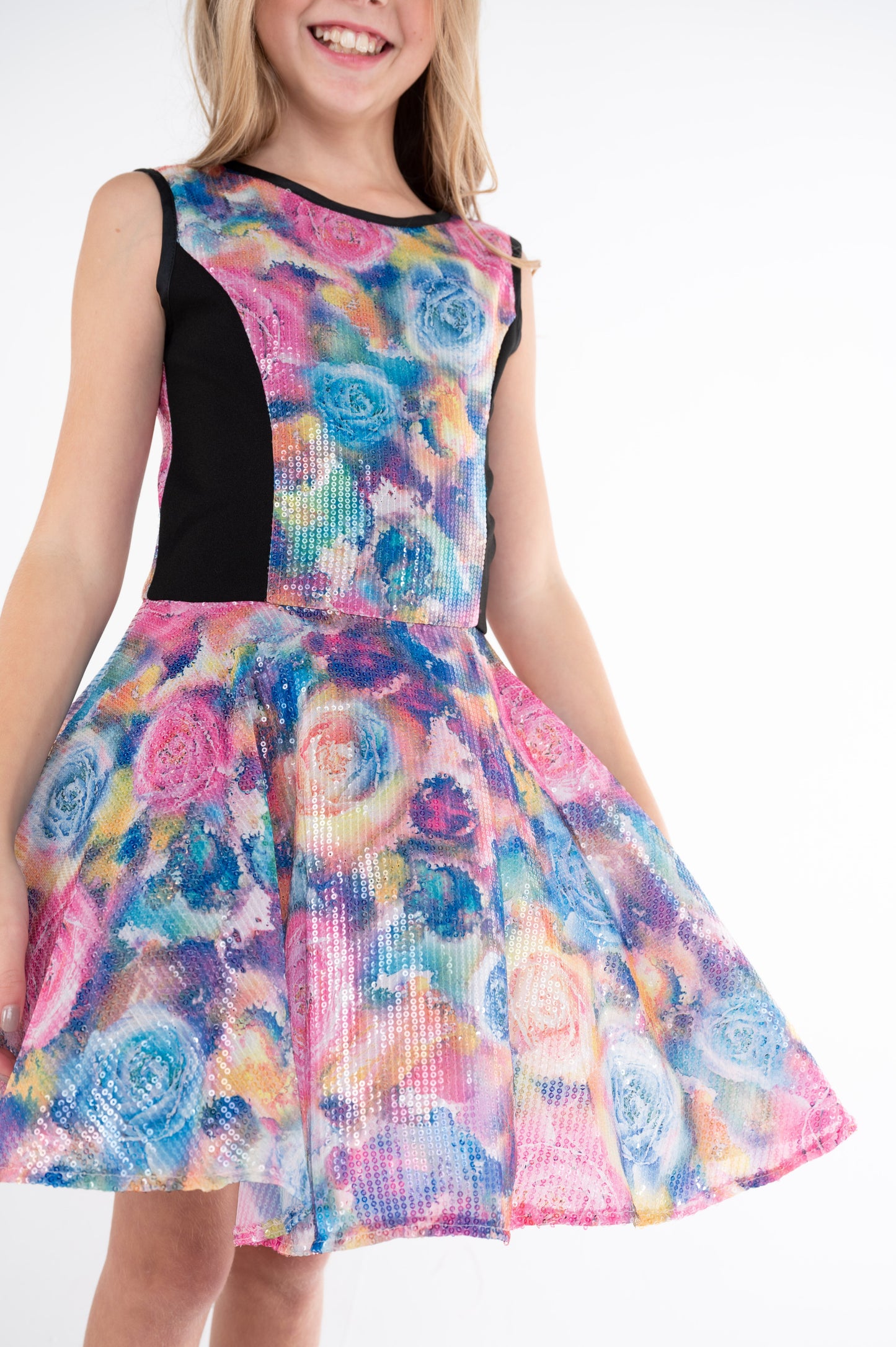 ARIEL SEQUIN FLORAL DRESS