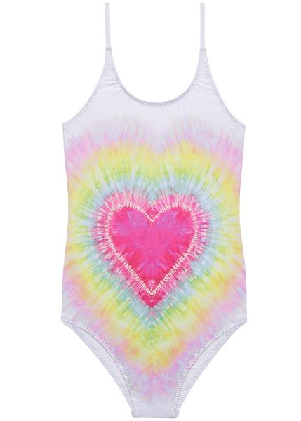 TIE DYE HEART SWIMSUIT