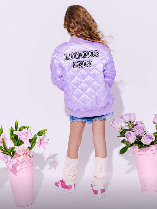 LAVENDER LEGENDS INLY QUILTED BOMBER