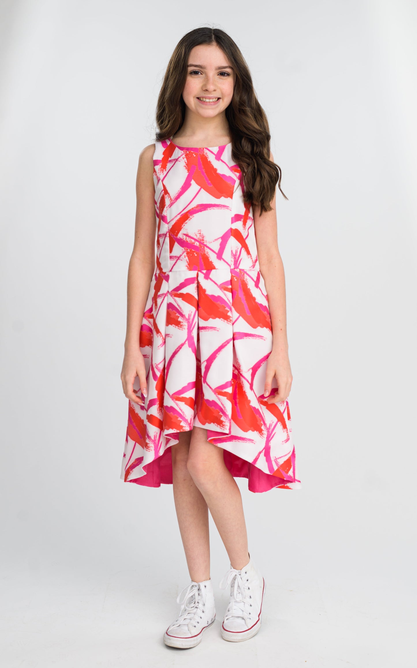 ANDREA PINK ABSTRACT DRESS