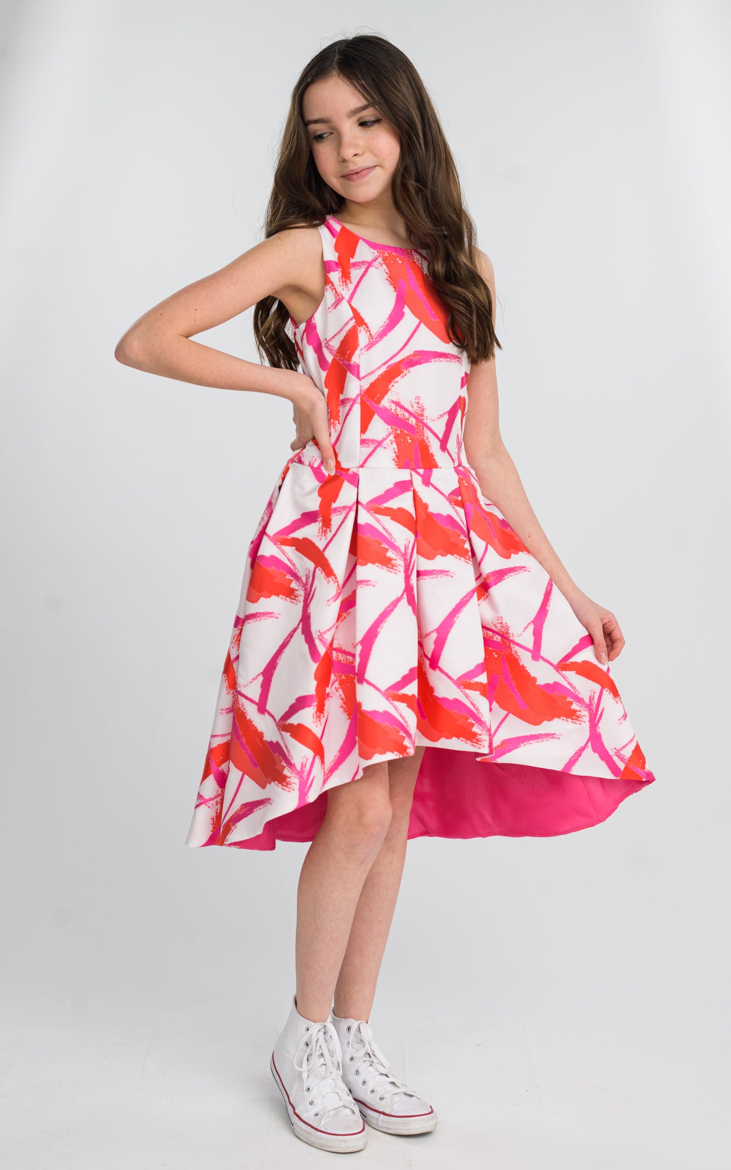 ANDREA PINK ABSTRACT DRESS