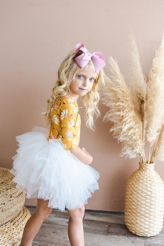 DANDELIONS IN FALL 3/4 TUTU LEOTARD