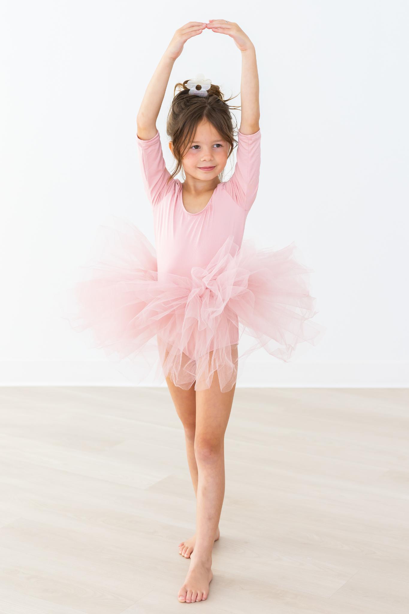 VINTAGE PINK 3/4 TUTU LEOTARD