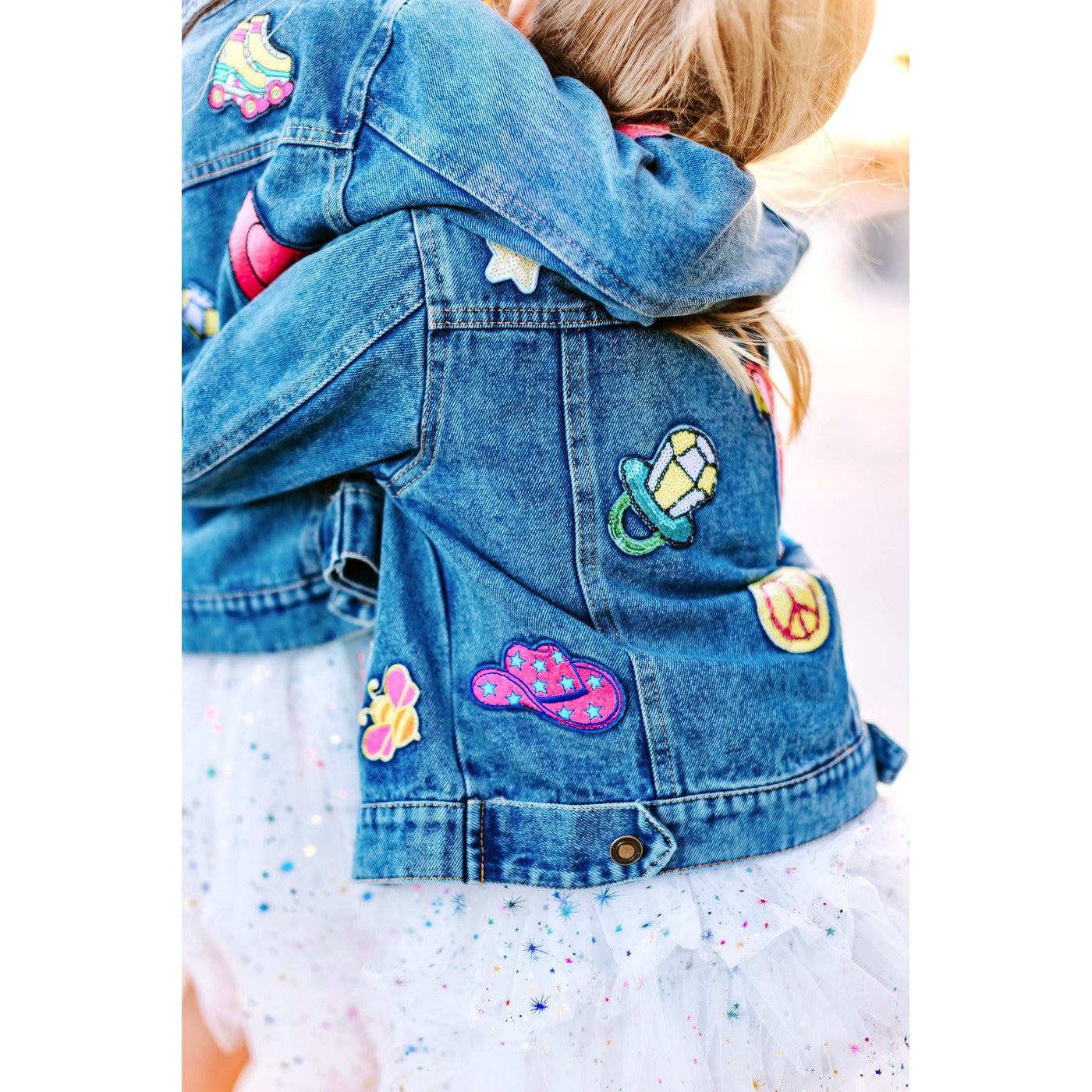 BACK TO OUR ROOTS PATCHED DENIM JACKET