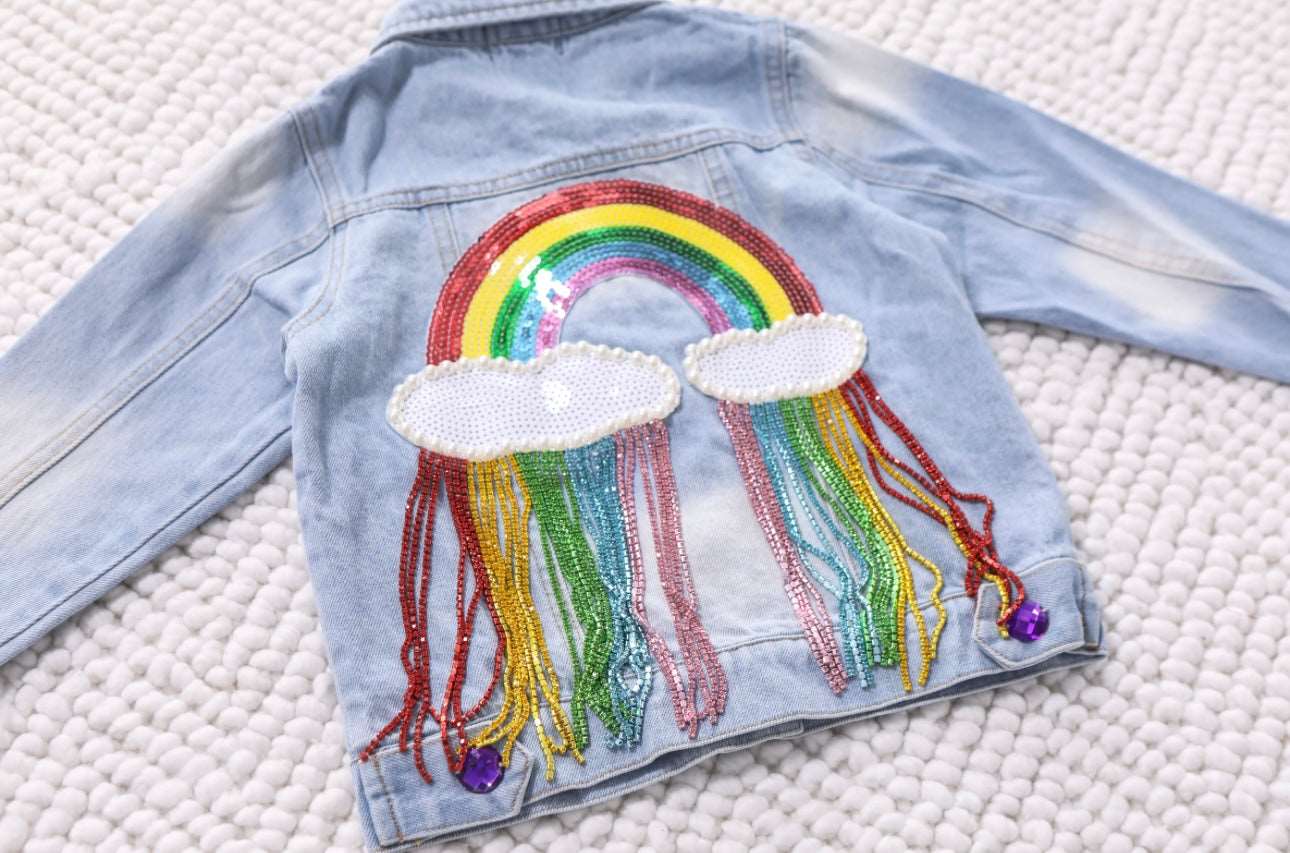 CRYSTAL RAIN DENIM JACKET