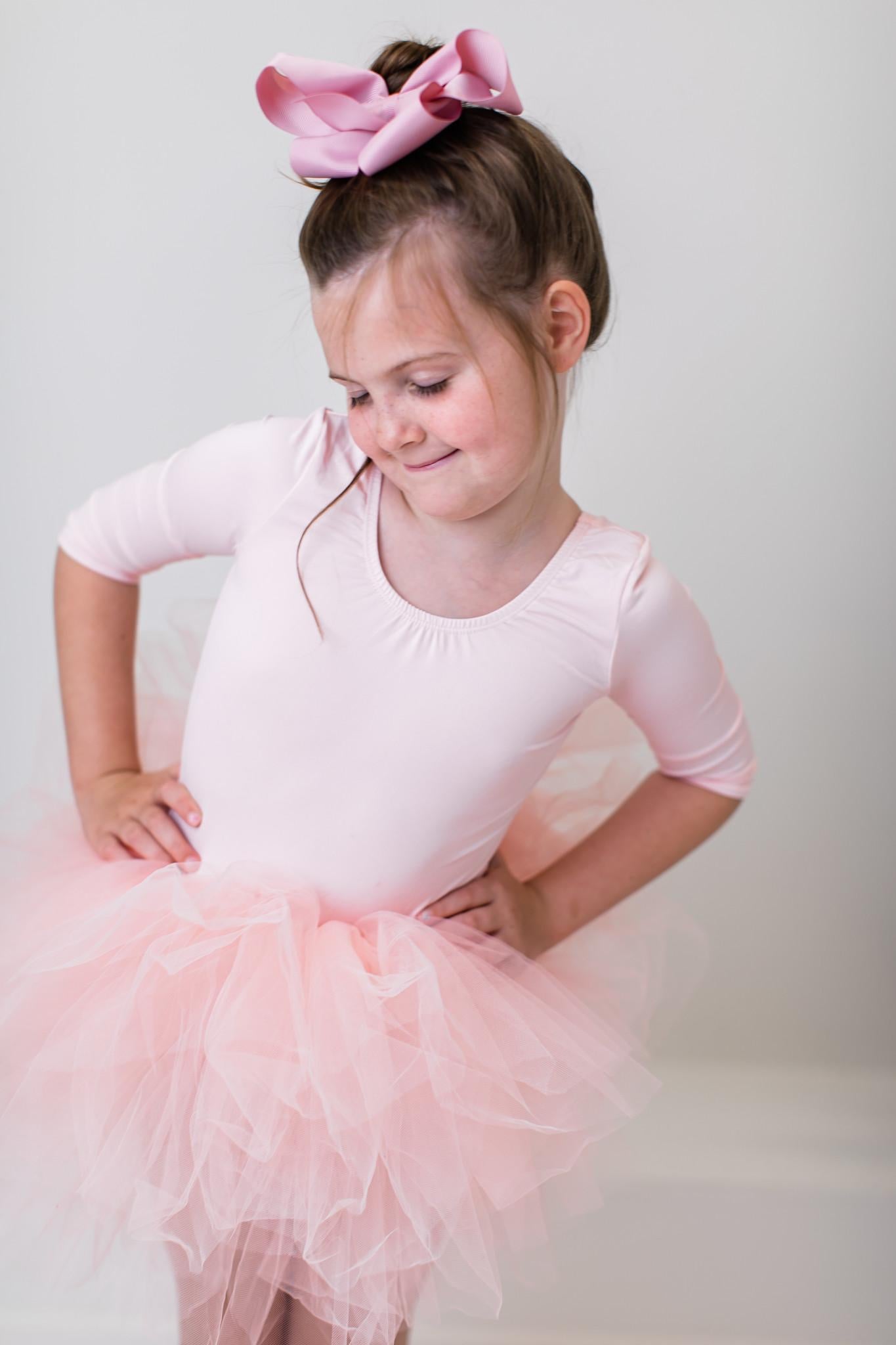 BALLET PINK 3/4 TUTU LEOTARD