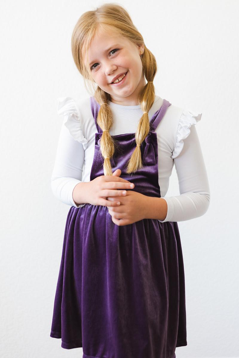 DUSTY PURPLE VELVET PINAFORE