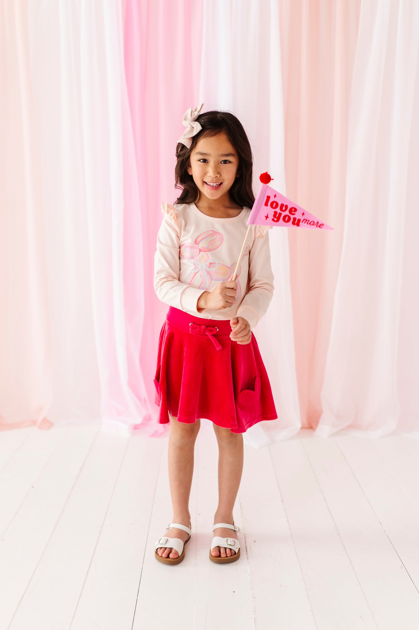 BALLOON DOG PINK RUFFLE TOP