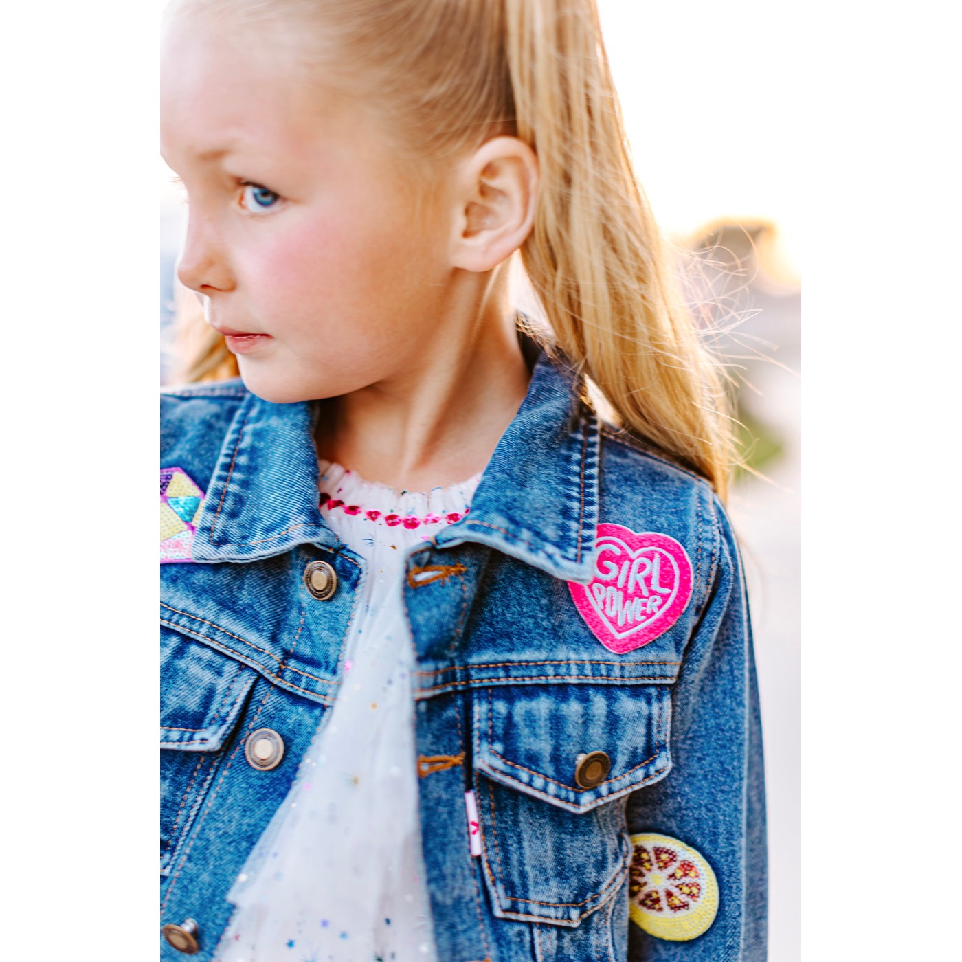 BACK TO OUR ROOTS PATCHED DENIM JACKET