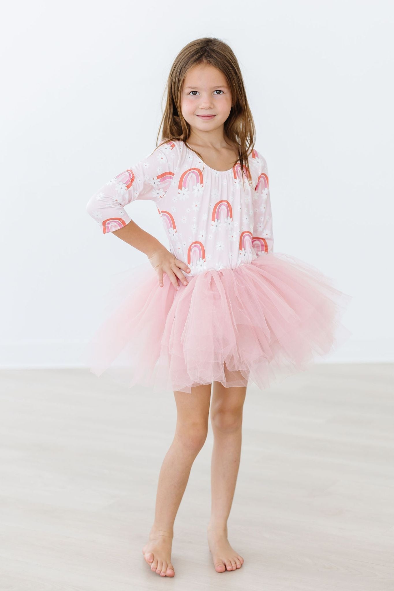 FUN & FLOWERS 3/4 TUTU LEOTARD