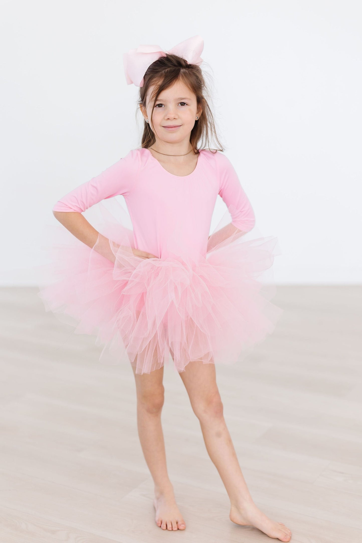 BUBBLEGUM PINK 3/4 TUTU LEOTARD