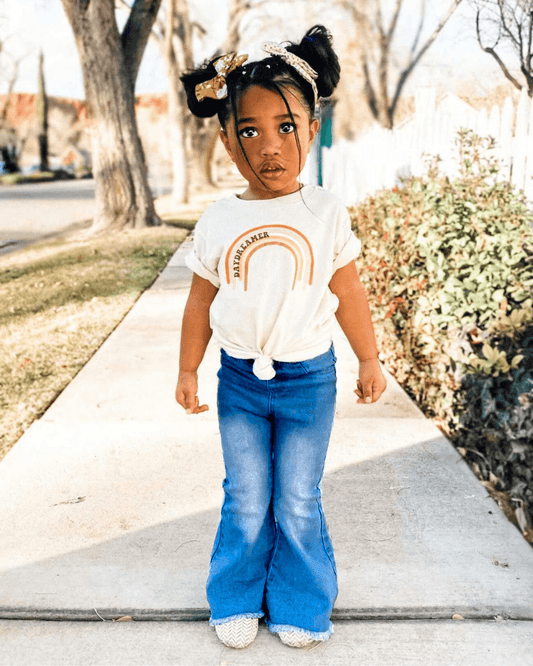 DENIM BELL BOTTOMS - DARK WASH