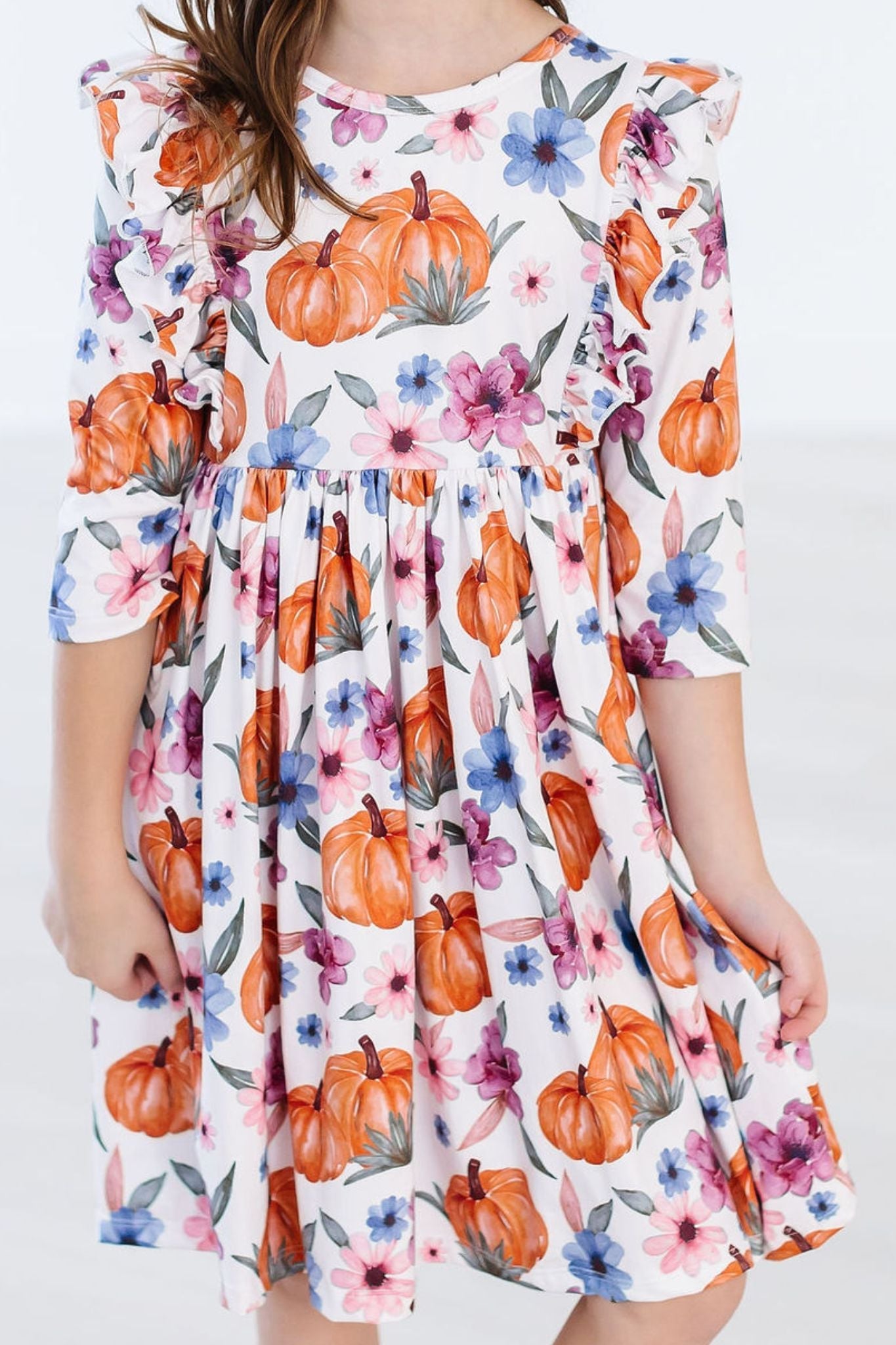 HEY PUMPKIN RUFFLE TWIRL DRESS