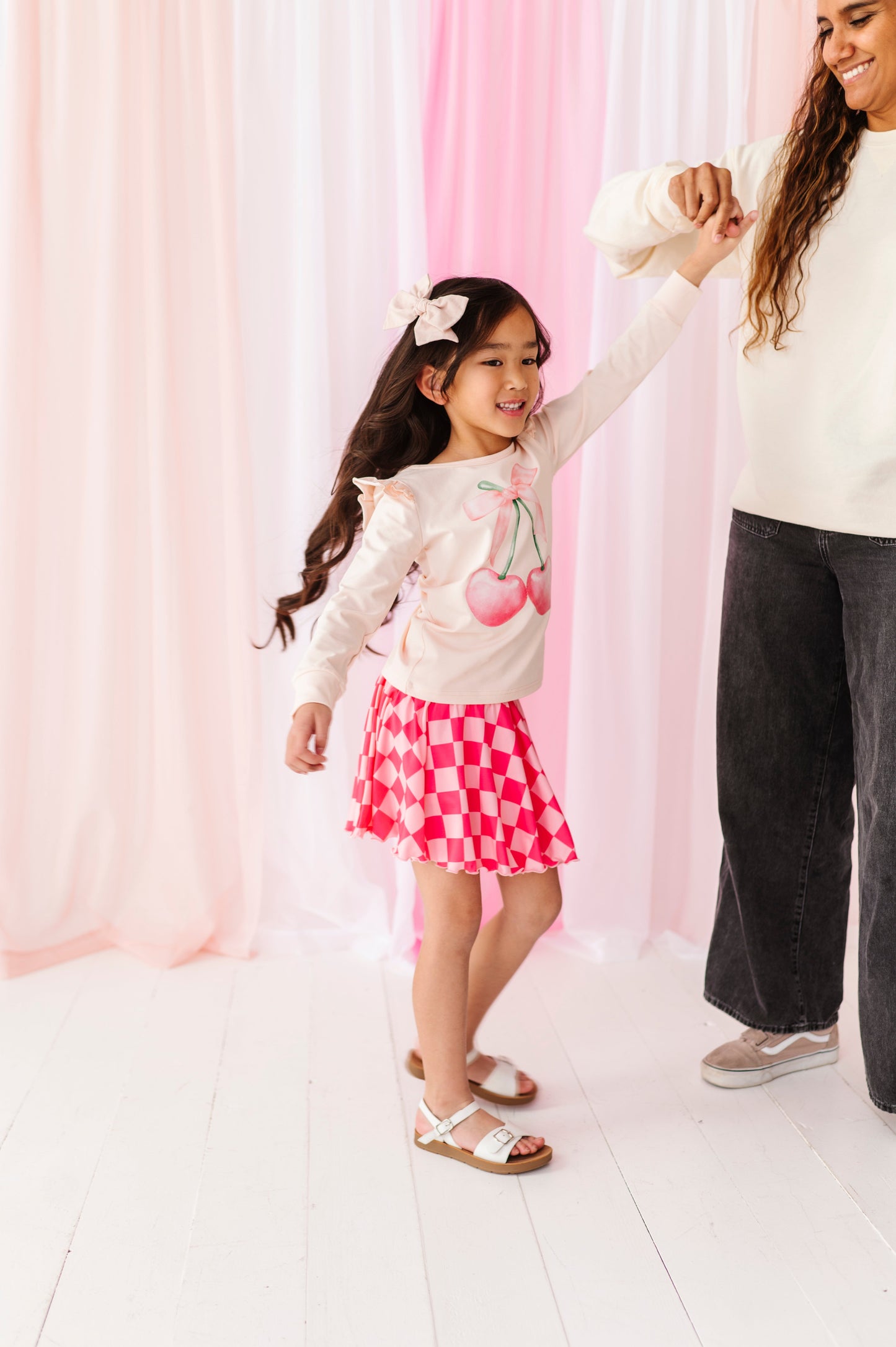 PINK CHECK SKORT