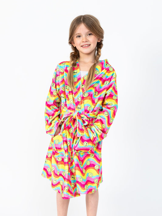 GROOVY SMILES PLUSH ROBE