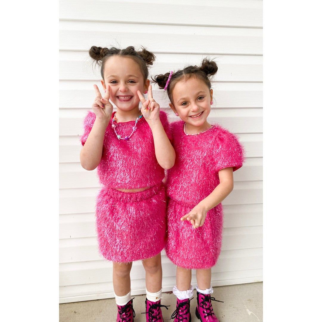 PINK SPARKLE TINSEL SET