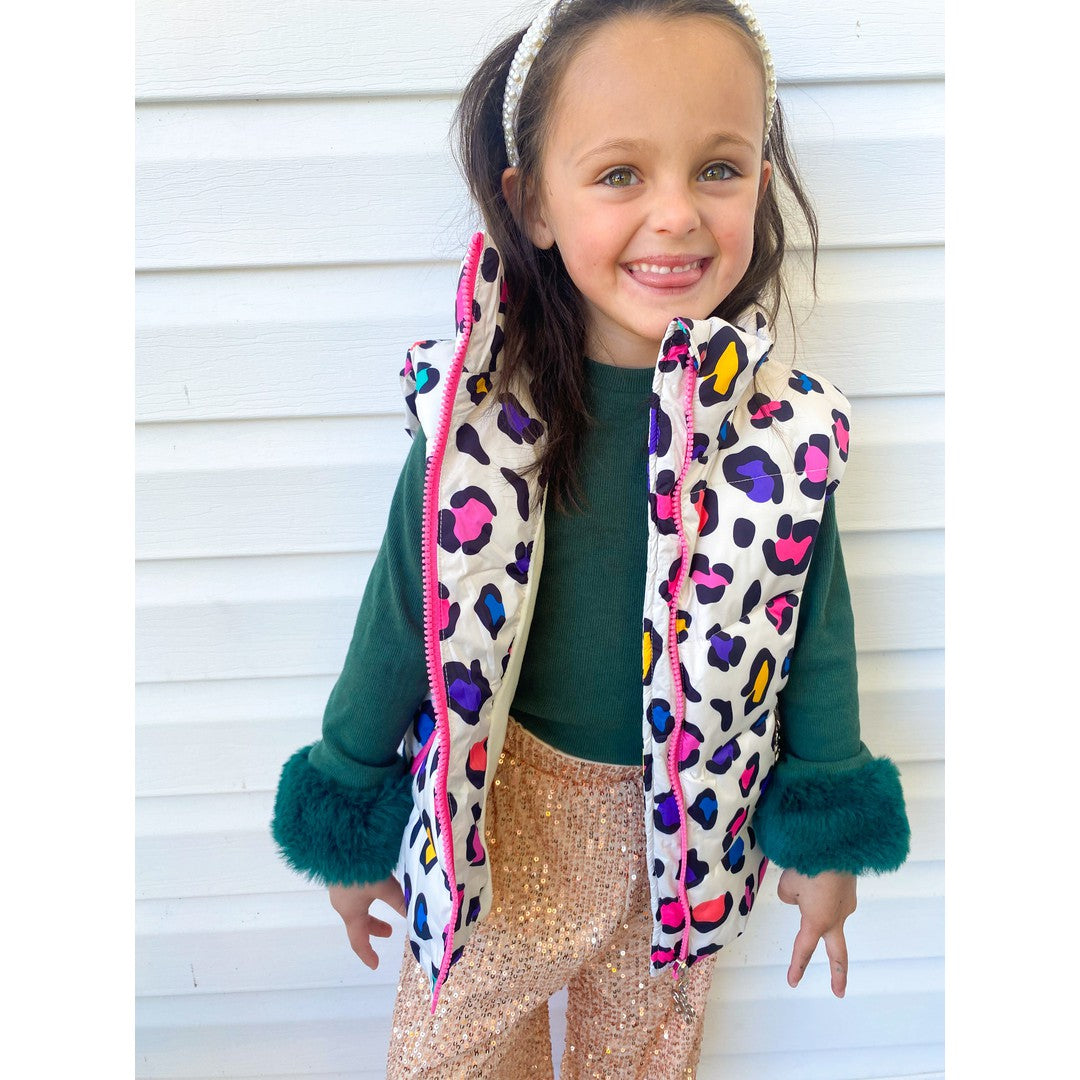 LEOPARD PRINT BUBBLE VEST