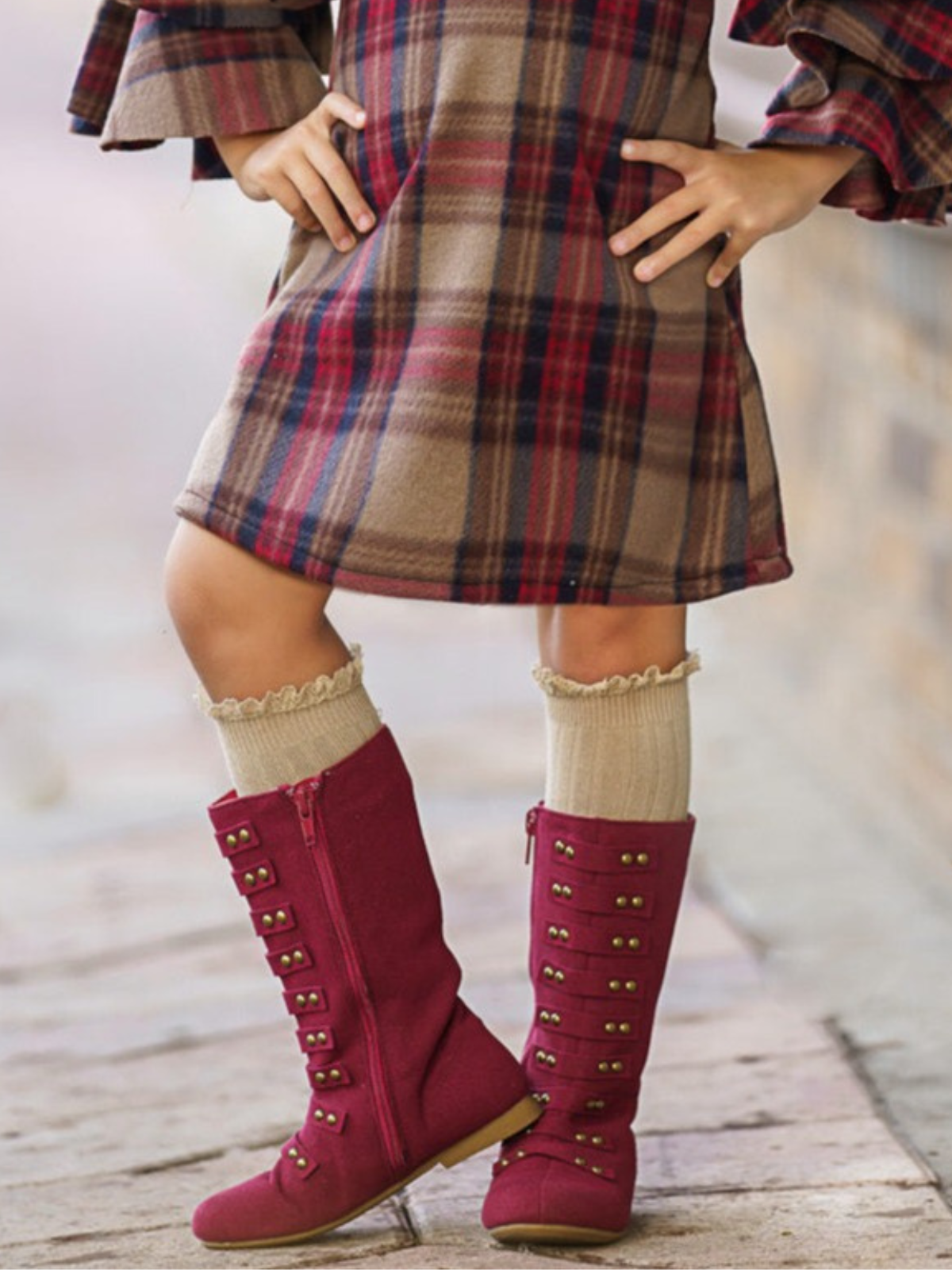 MILITARY STYLE STUDDED BOOTS