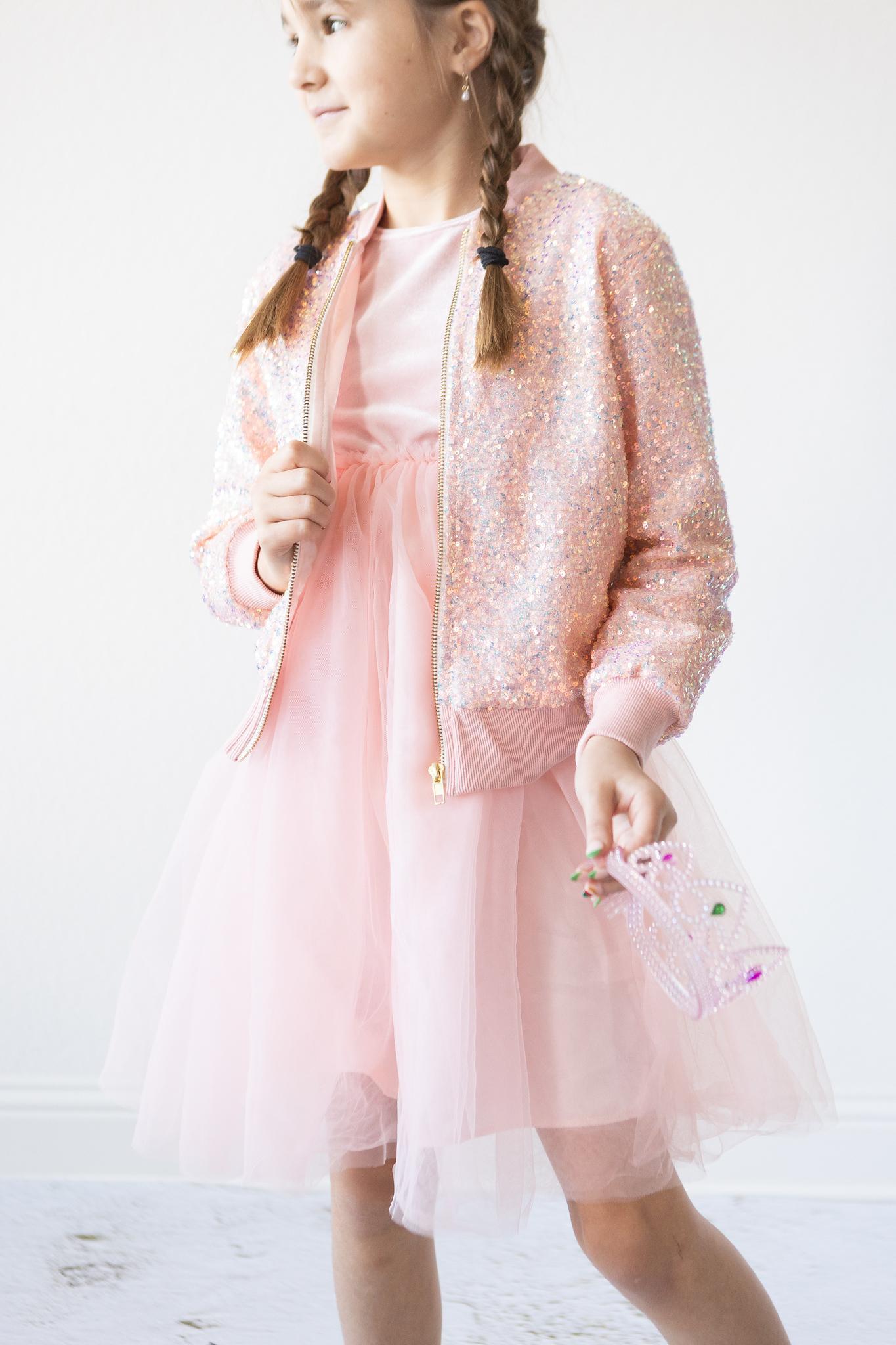 PEACH SEQUIN JACKET