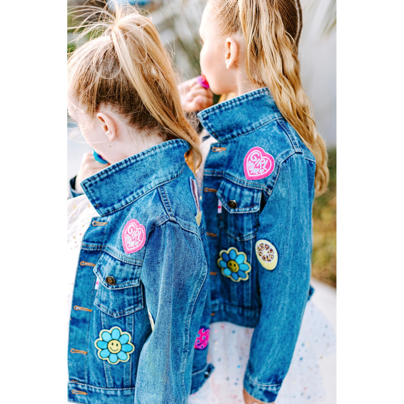 BACK TO OUR ROOTS PATCHED DENIM JACKET