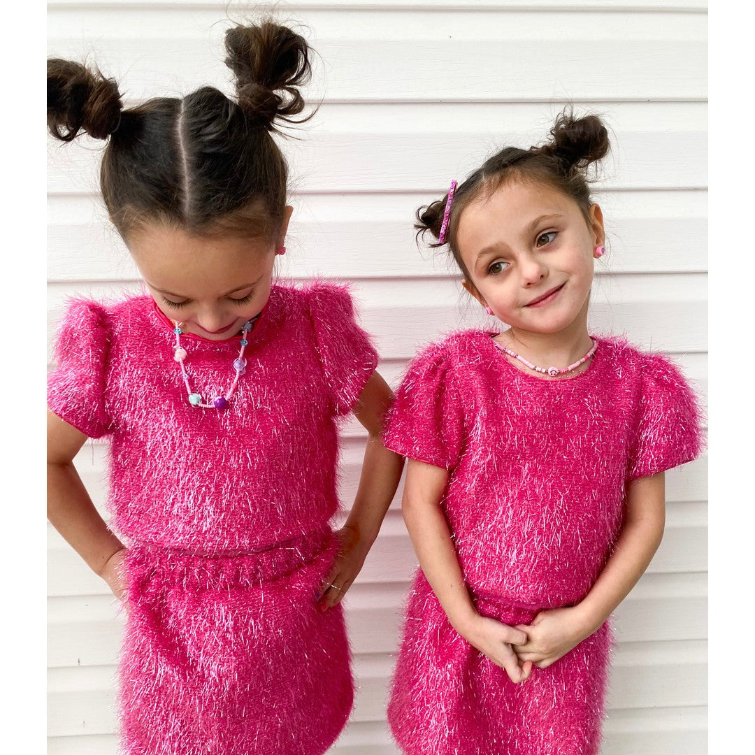 PINK SPARKLE TINSEL SET