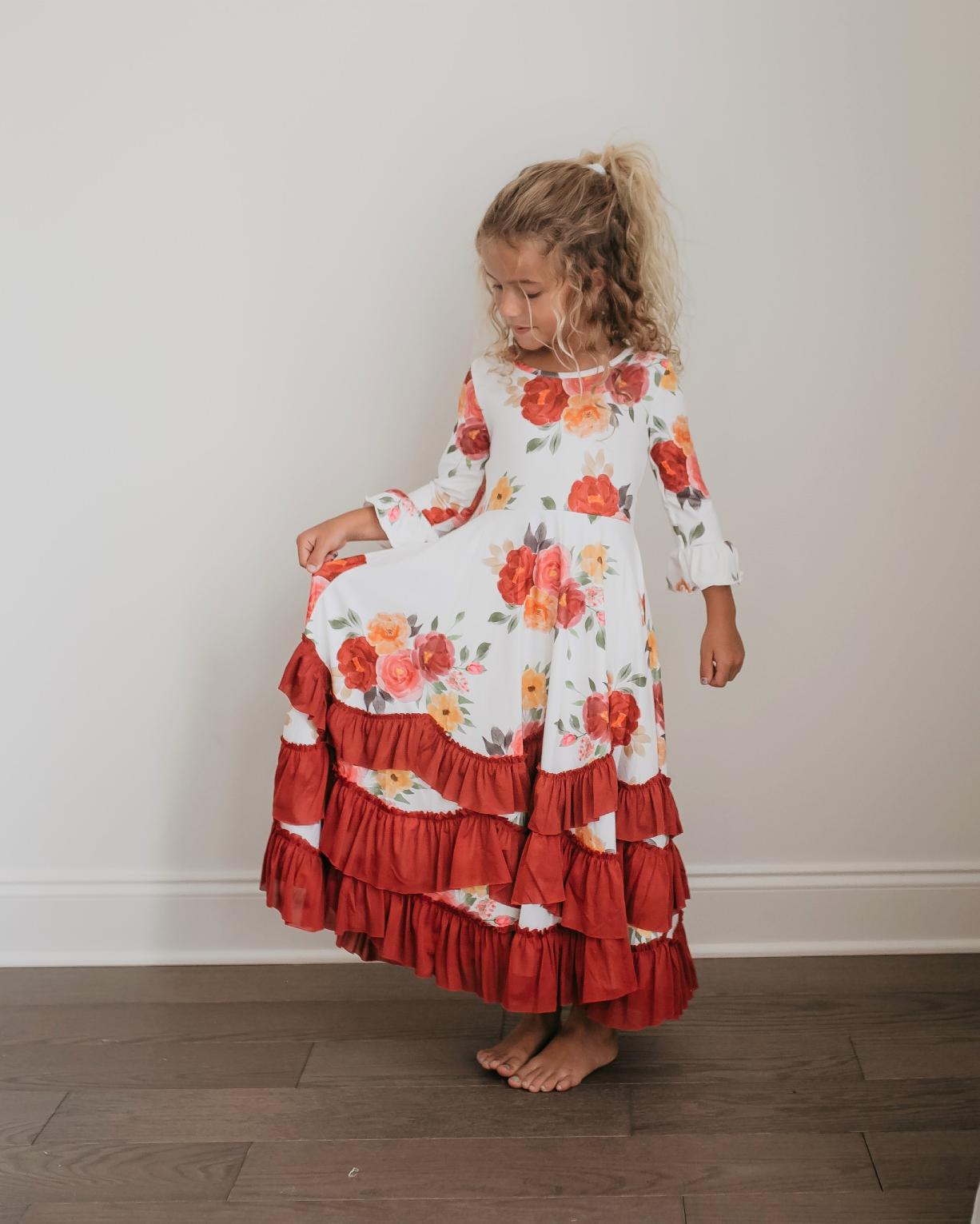 AUTUMN RUFFLES DRESS