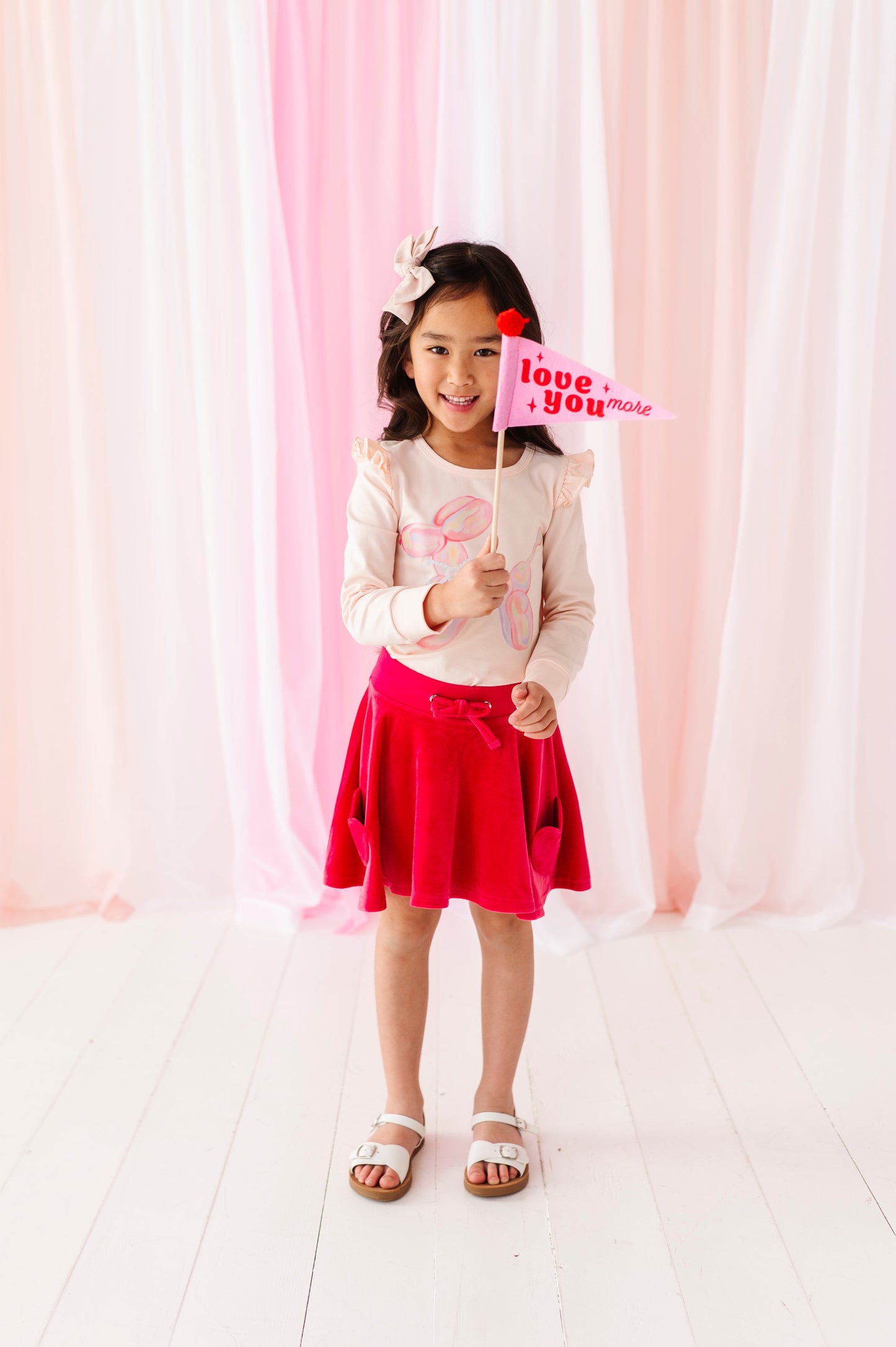 BALLOON DOG PINK RUFFLE TOP