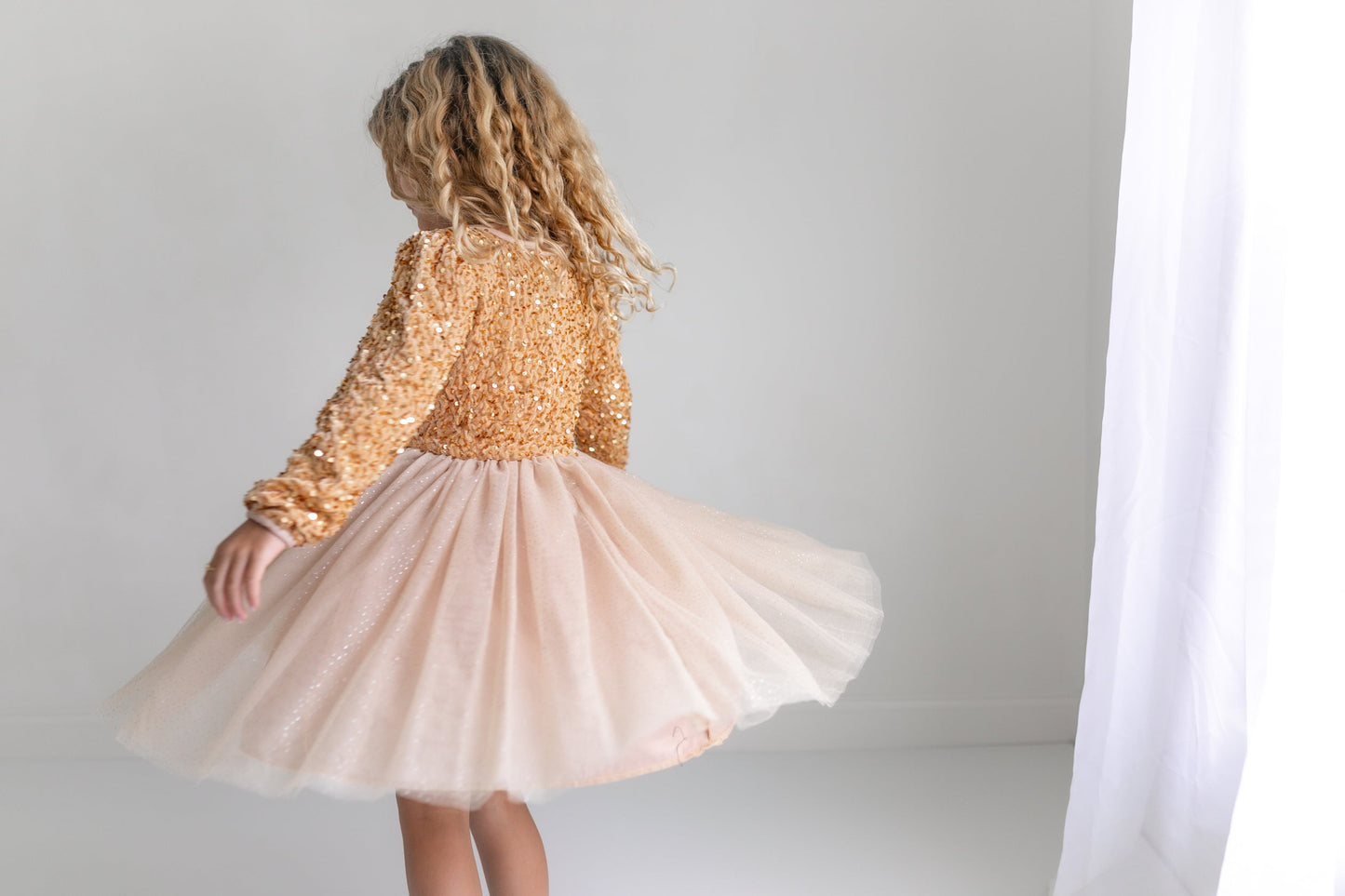 CHAMPAGNE SEQUIN DRESS