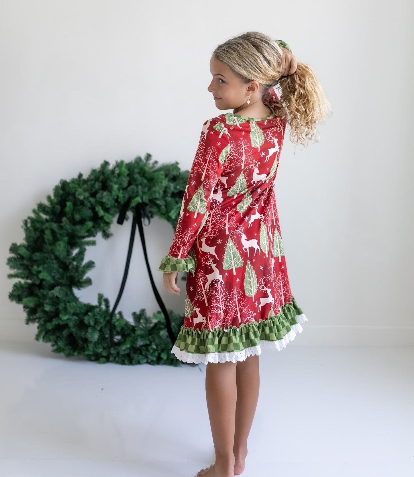 CHRISTMAS DEER LOUNGE PLAY GOWN