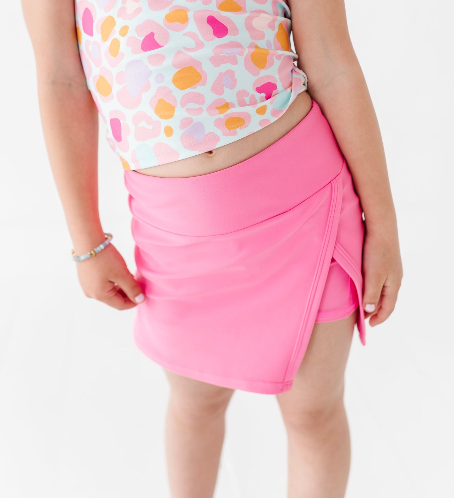 BERRY PINK SIDE SLIT SKORT