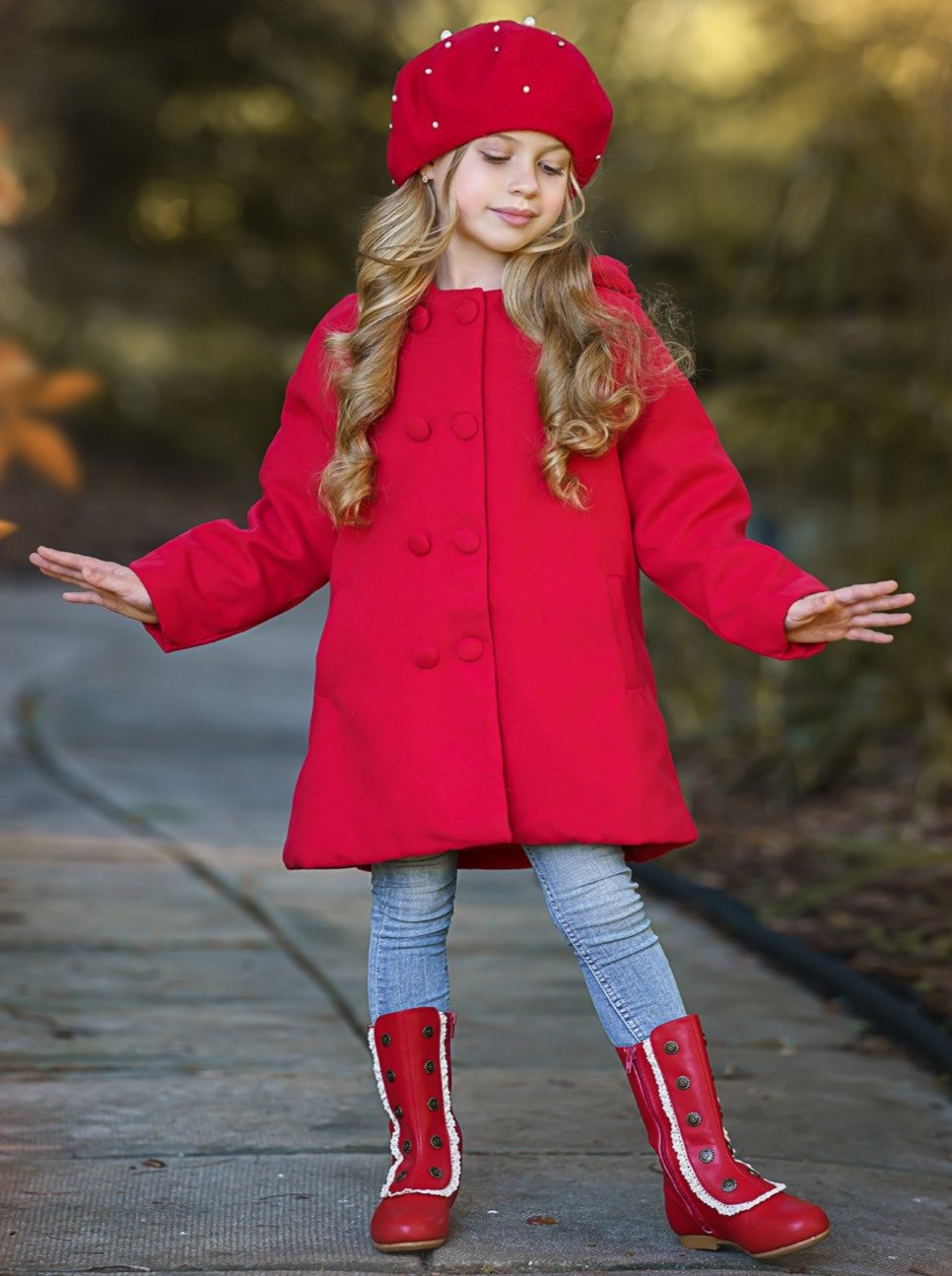 MILITARY STYLE LACE RUFFLE TRIMMED BOOTS