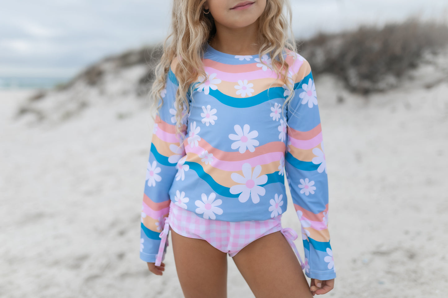 DAISY LONG SLEEVE RASH GUARD SWIMSUIT