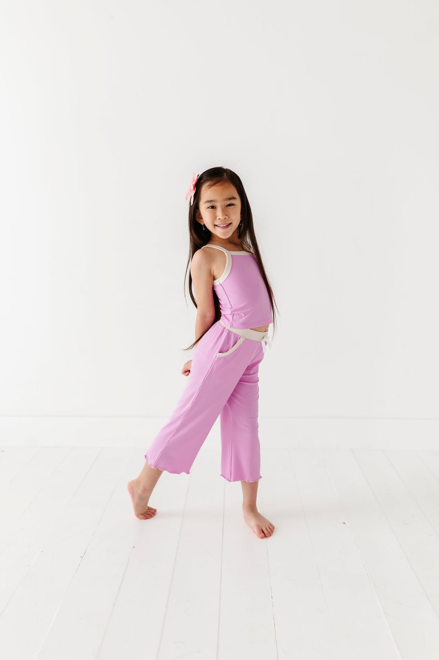 LAVENDER | TANK + WIDE LEG PANT RIB SET