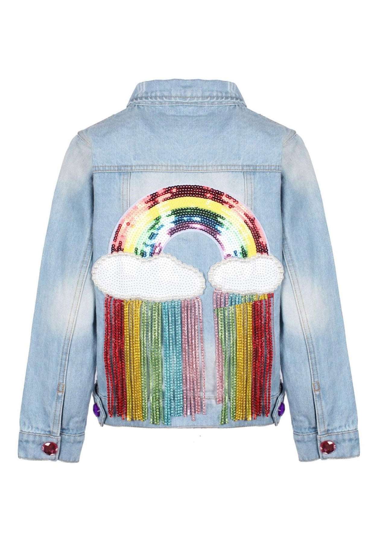 CRYSTAL RAIN DENIM JACKET