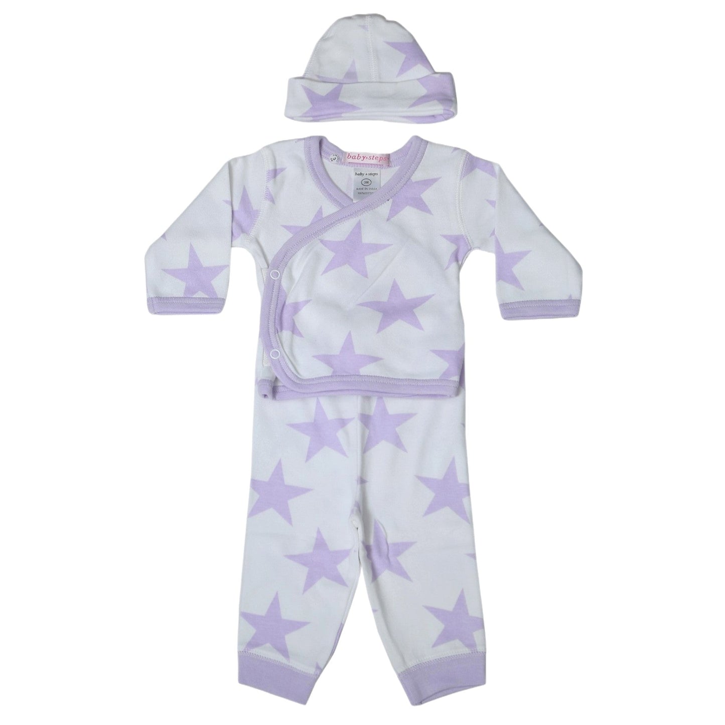 BABY 3 PIECE SET - LILAC STARS