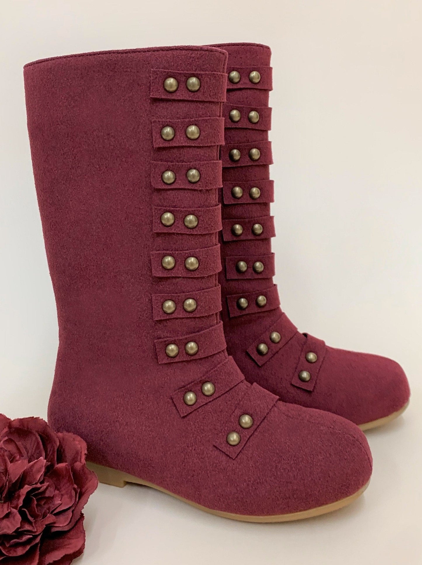 MILITARY STYLE STUDDED BOOTS