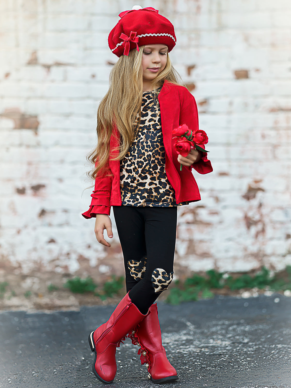 MAKING BOSS MOVES LEOPARD TOP, LEGGINGS AND JACKET SET