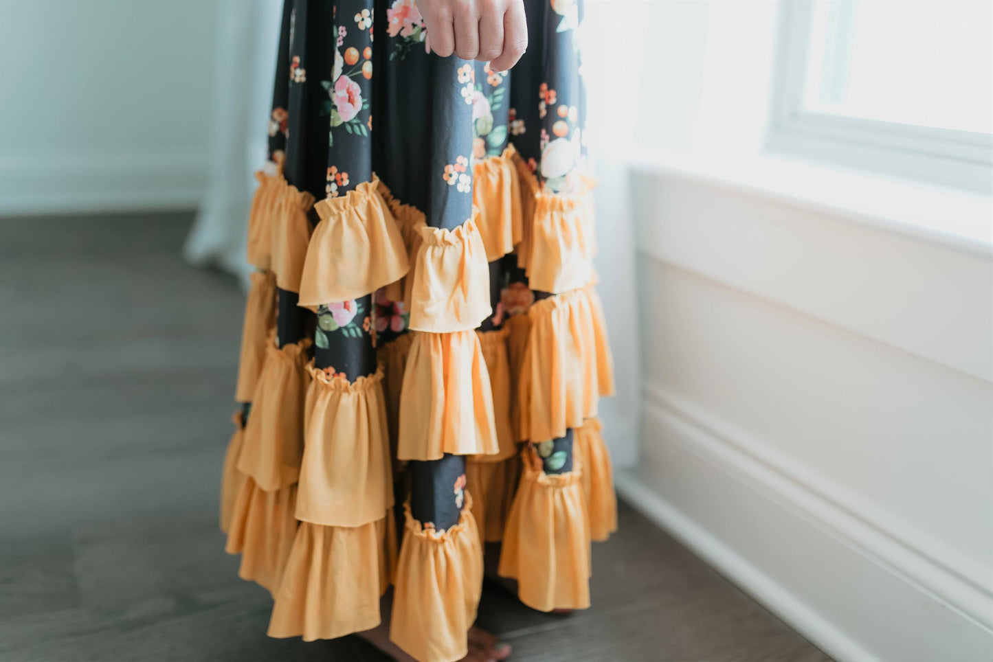 FALL RUFFLE DRESS