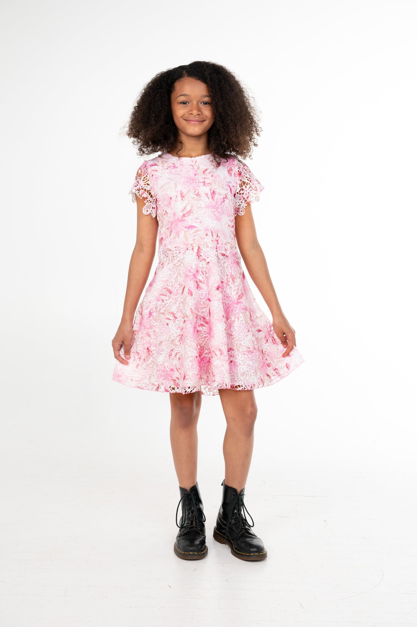 DIANA CROCHET FLORAL DRESS