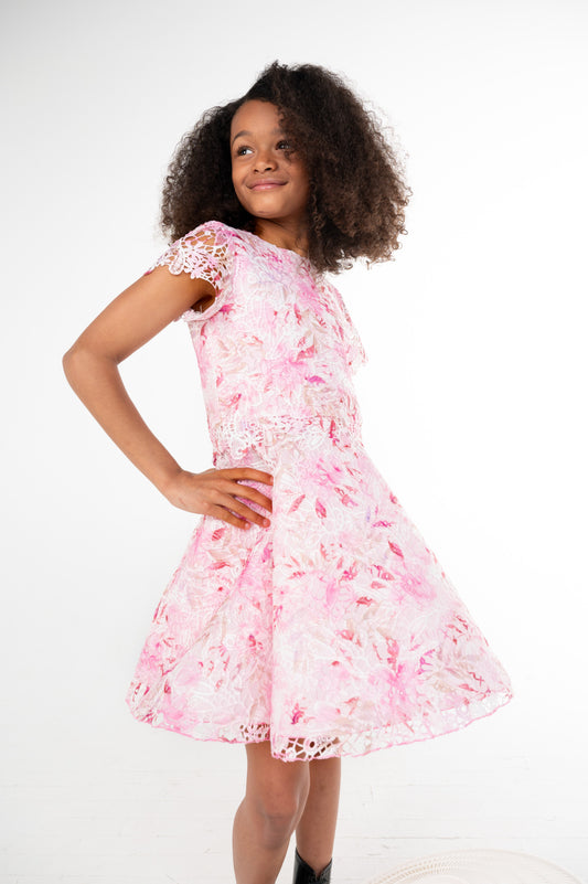 DIANA CROCHET FLORAL DRESS