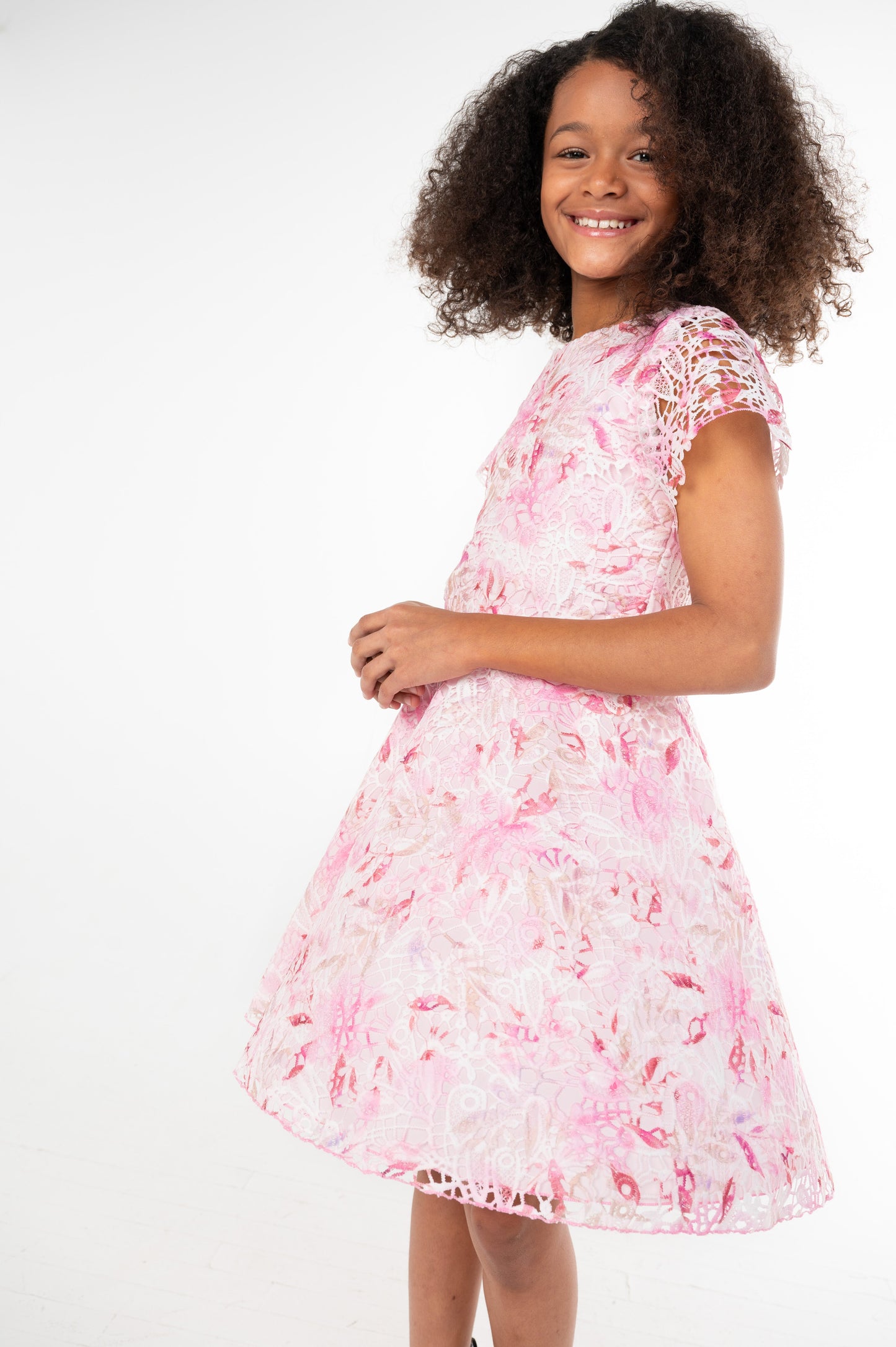 DIANA CROCHET FLORAL DRESS
