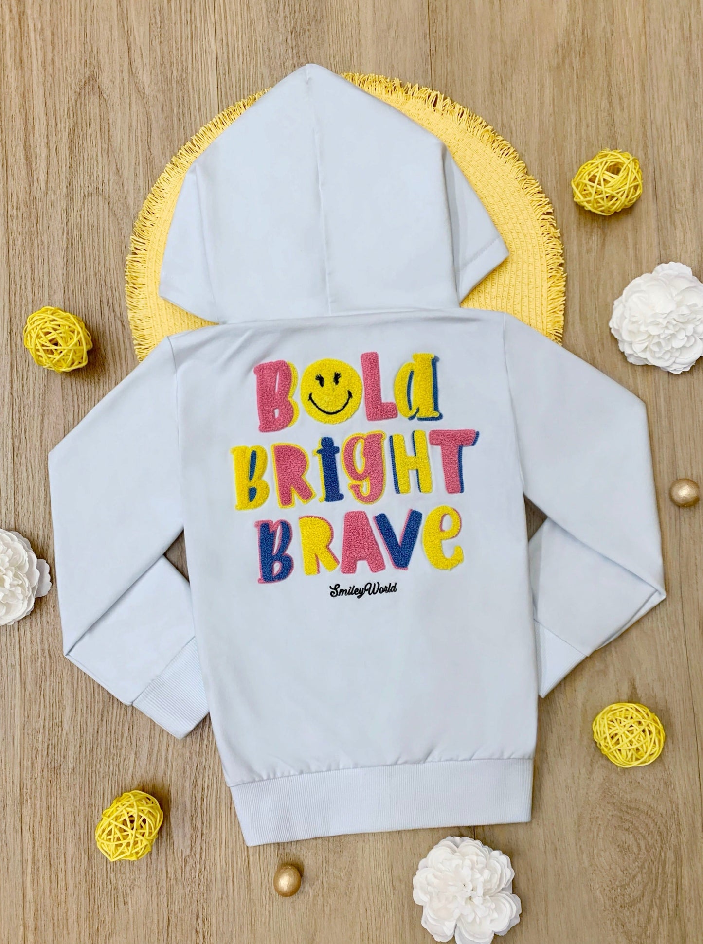 SmileyWorld  Bold, Bright, Brave Zip-Up Hoodie