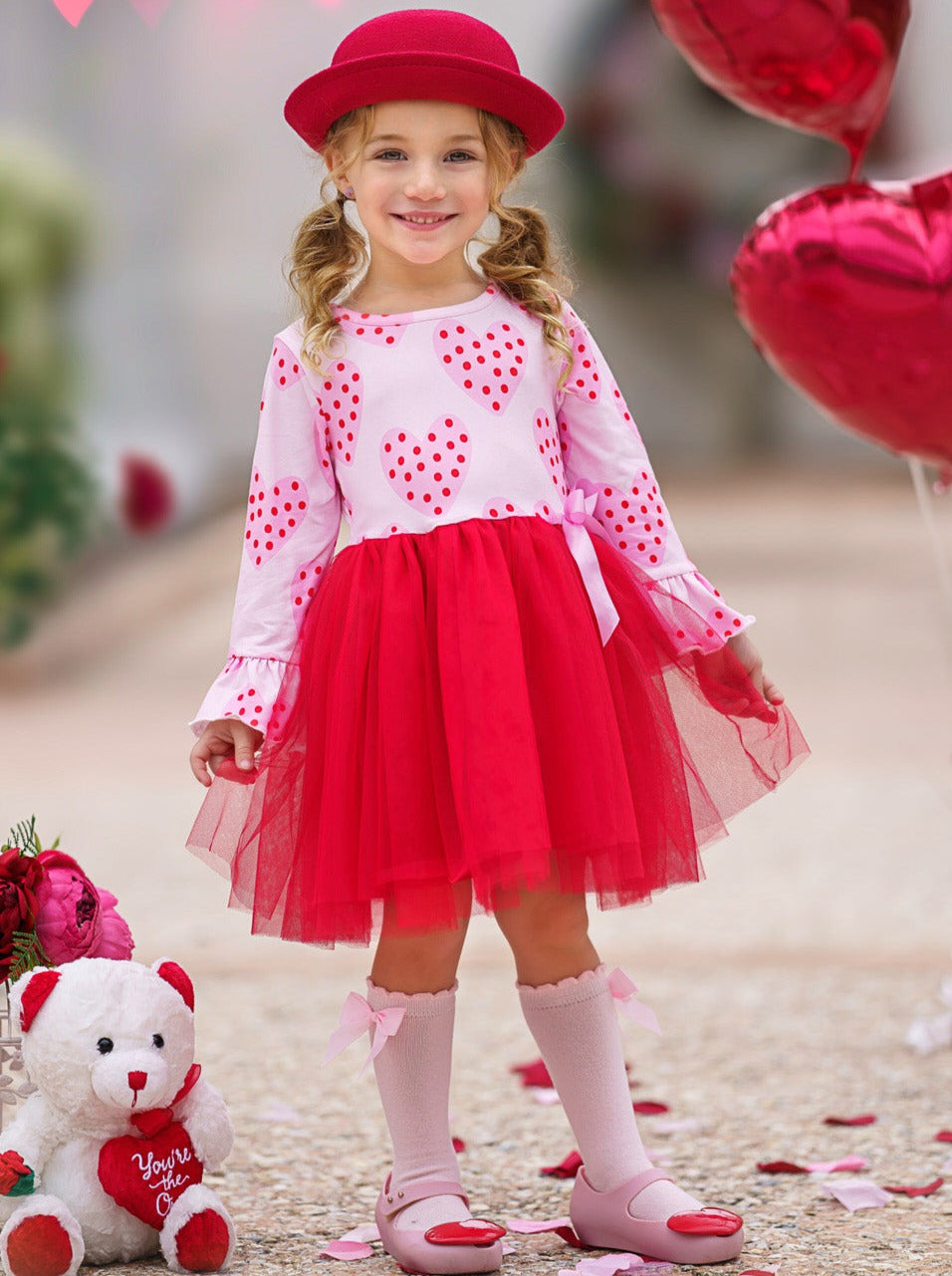 YOU’RE MY FAVORITE HEART PRINT TUTU DRESS